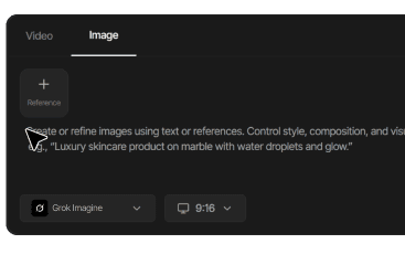 Describe image with Grok Imagine Image