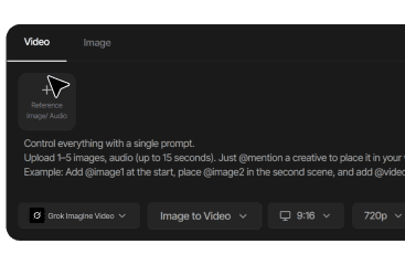 Write a prompt for Grok Imagine Video