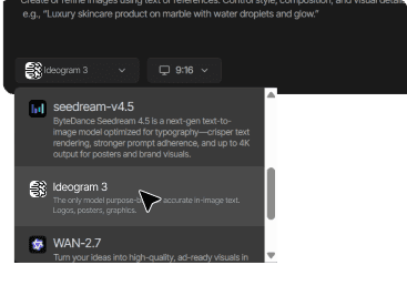 Open Tagshop AI and select Ideogram 3